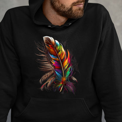Native American T-Shirts, Vintage Native American Unisex T-Shirt/Hoodie/Sweatshirt HLT00 - Feather Southwest Native American Indian Tribal Art Graphic T-Shirt