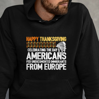 Native American T-Shirts, Vintage Native American Unisex T-Shirt/Hoodie/Sweatshirt HLT00 - Indigenous People Thanksgiving - American Immigrant T-Shirt