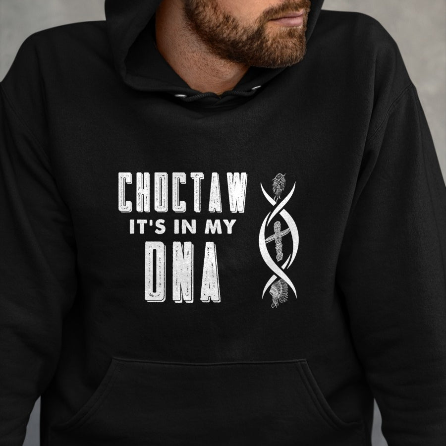 Native American T-Shirts, Vintage Native American Unisex T-Shirt/Hoodie/Sweatshirt HLT00 - American Flag - Choctaw Native American DNA Roots Indian Pride T-Shirt (1)