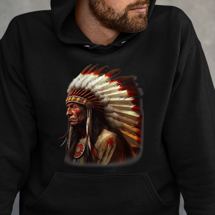 Native American T-Shirts, Vintage Native American Unisex T-Shirt/Hoodie/Sweatshirt HLT00 - Native American Indian Headdress Graphic Tees Men Women T-Shirt (1)