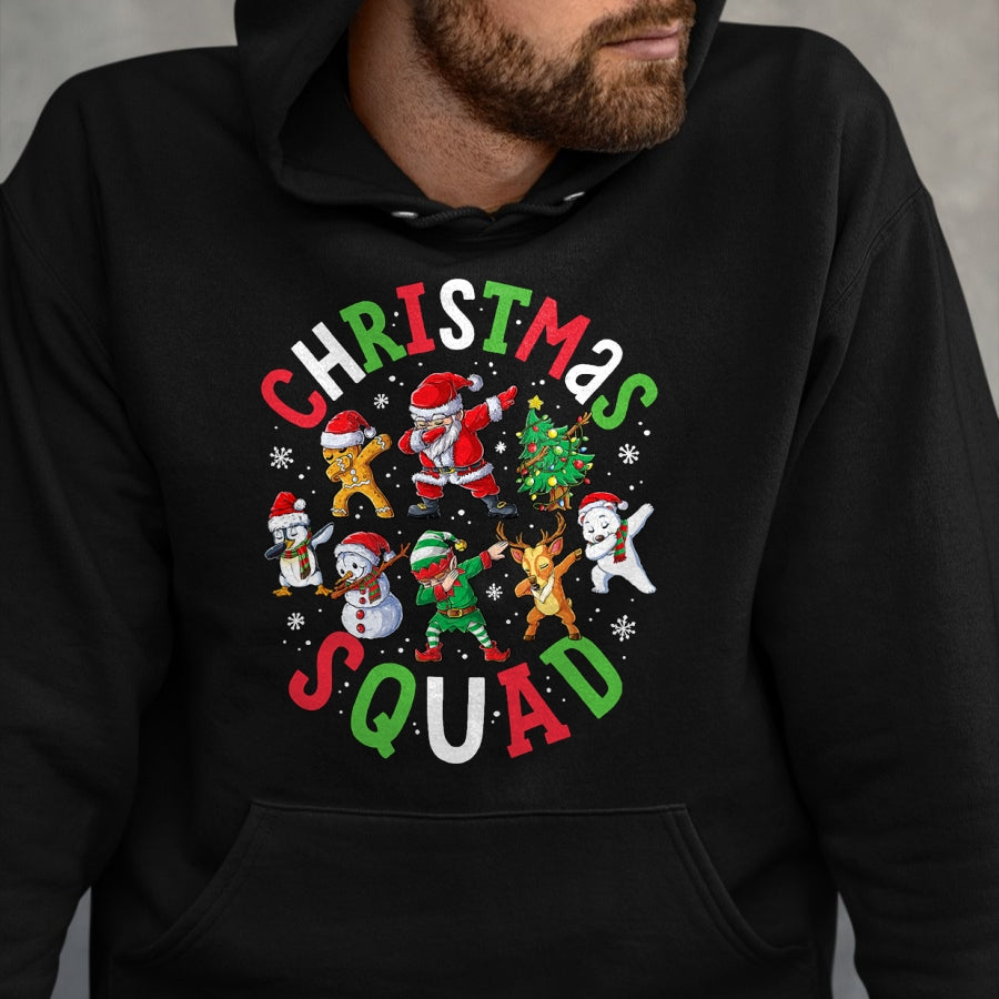 Christmas Squad Santa Dabbing Elf Family Matching Pajamas T-Shirt - Christmas Unisex T-Shirt/Hoodie/Sweatshirt - HNDS00