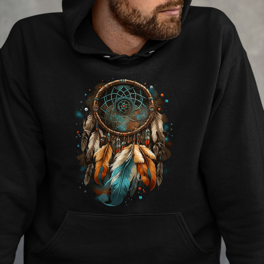 Native American T-Shirts, Vintage Native American Unisex T-Shirt/Hoodie/Sweatshirt HLT00 - Native American Dreamcatcher Indian Design T-Shirt (3)
