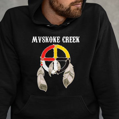 Native American T-Shirts, Vintage Native American Unisex T-Shirt/Hoodie/Sweatshirt HLT00 - Mvskoke Creek Muskogee Native American Medicine Wheel T-Shirt
