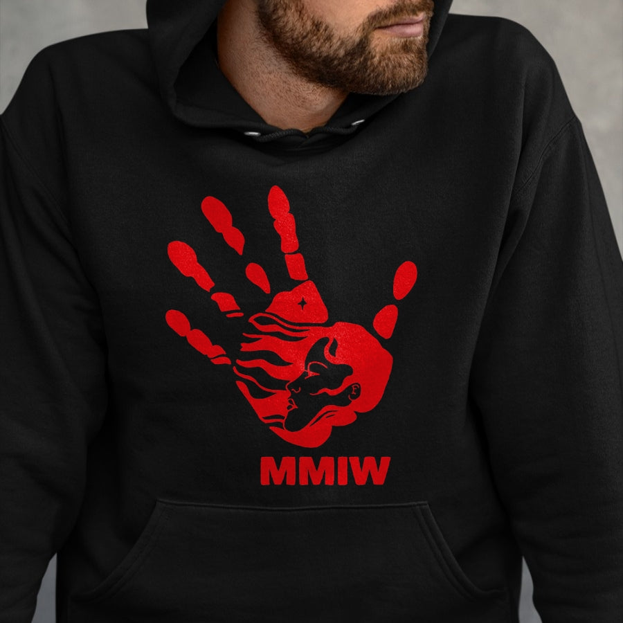 Native American T-Shirts, Vintage Native American Unisex T-Shirt/Hoodie/Sweatshirt HLT00 - MMIW Red Hand Indigenous Native American MMIW Awareness T-Shirt (1)