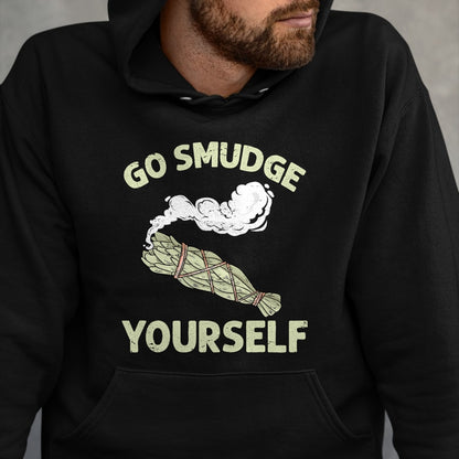 Native American T-Shirts, Vintage Native American Unisex T-Shirt/Hoodie/Sweatshirt HLT00 - Go Smudge Yourself Native American Funny Smudging Feather T-Shirt (3)