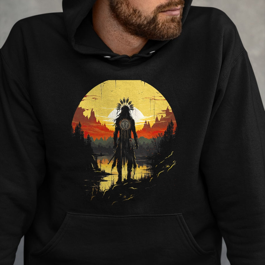 Native American T-Shirts, Vintage Native American Unisex T-Shirt/Hoodie/Sweatshirt HLT00 - Native American Heritage Chief T-Shirt (1)