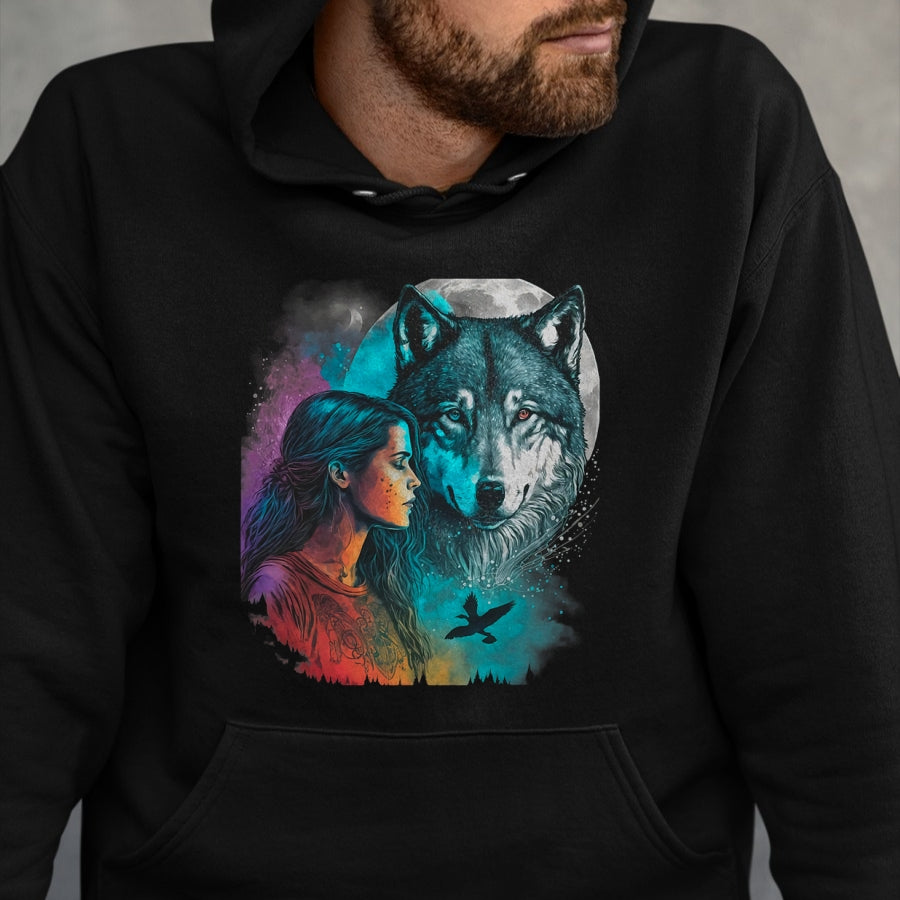 Native American T-Shirts, Vintage Native American Unisex T-Shirt/Hoodie/Sweatshirt HLT00 - Ethnic Tribal Wolf Boho Feather Native American Hippie Women T-Shirt (1)