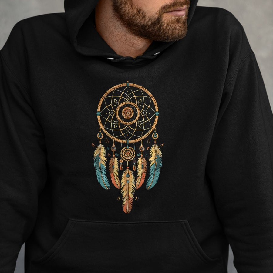 Native American T-Shirts, Vintage Native American Unisex T-Shirt/Hoodie/Sweatshirt HLT00 - Dream Catcher Native American Tribal T-Shirt