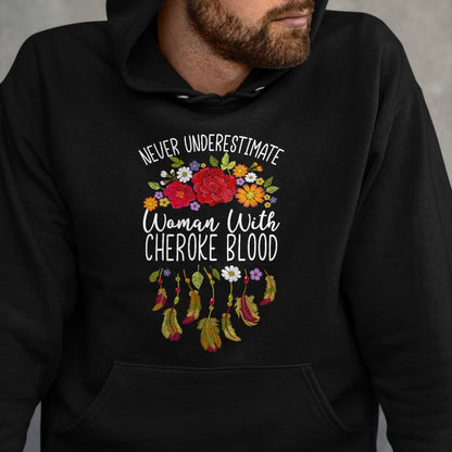 Native American T-Shirts, Vintage Native American Unisex T-Shirt/Hoodie/Sweatshirt HLT00 - American Flag - Cherokee Native American women T-Shirt (1)