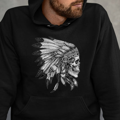 Native American T-Shirts, Vintage Native American Unisex T-Shirt/Hoodie/Sweatshirt HLT00 - American Flag - American Motorcycle Skull Native Indian Eagle Chief Vintage T-Shirt (1)