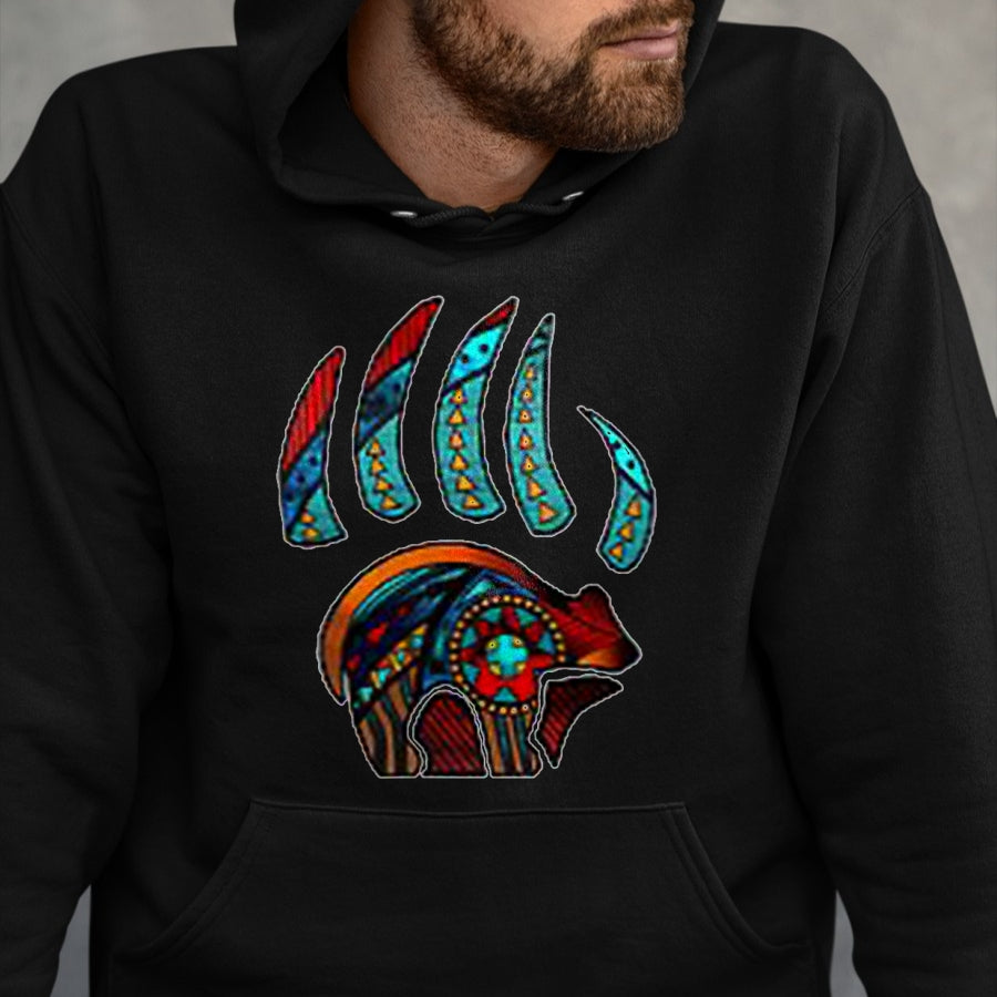 Native American T-Shirts, Vintage Native American Unisex T-Shirt/Hoodie/Sweatshirt HLT00 - Native American Bear Claw T-Shirt (1)