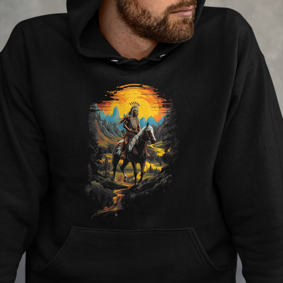 Native American T-Shirts, Vintage Native American Unisex T-Shirt/Hoodie/Sweatshirt HLT00 - Native American Heritage Chief T-Shirt (4)