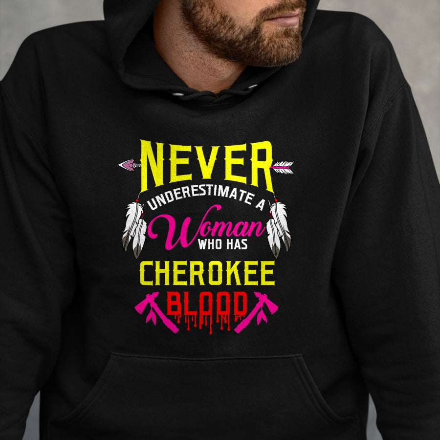 Native American T-Shirts, Vintage Native American Unisex T-Shirt/Hoodie/Sweatshirt HLT00 - Native American Cherokee Indigenous Peoples Day T-Shirt (1)