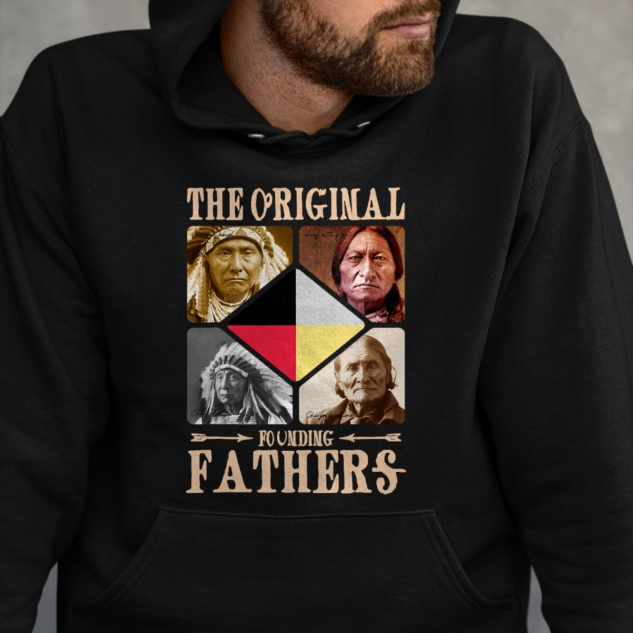 Native American T-Shirts, Vintage Native American Unisex T-Shirt/Hoodie/Sweatshirt HLT00 - Original Founding Fathers Native American Tribe T-Shirt (1)