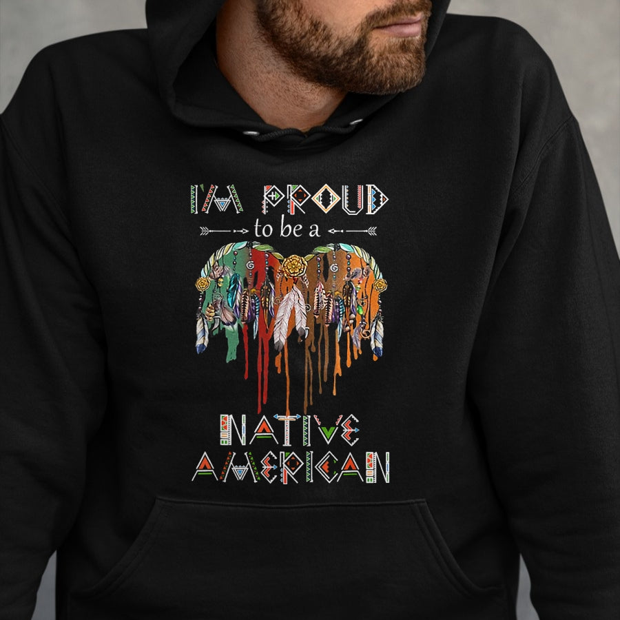 Native American T-Shirts, Vintage Native American Unisex T-Shirt/Hoodie/Sweatshirt HLT00 - I'm Proud To Be A Native American Classic T-Shirt T-Shirt (1)