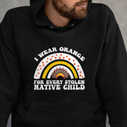 Native American T-Shirts, Vintage Native American Unisex T-Shirt/Hoodie/Sweatshirt HLT00 - I Wear Orange For Every American Native Child Indian Pride T-Shirt (1)