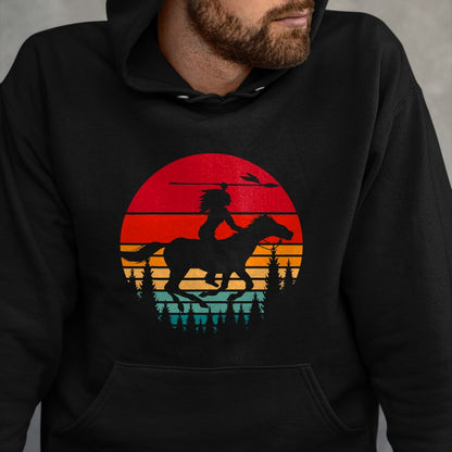 Native American T-Shirts, Vintage Native American Unisex T-Shirt/Hoodie/Sweatshirt HLT00 - Retro Native American Bear Artwork Native American Heritage T-Shirt (1)