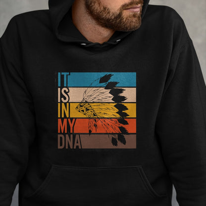 Native American T-Shirts, Vintage Native American Unisex T-Shirt/Hoodie/Sweatshirt HLT00 - It's In My DNA Retro Vintage Heritage Native American Indian T-Shirt (1)