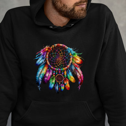 Native American T-Shirts, Vintage Native American Unisex T-Shirt/Hoodie/Sweatshirt HLT00 - Native American Heritage Month Feather Dreamcatcher T-Shirt (1)