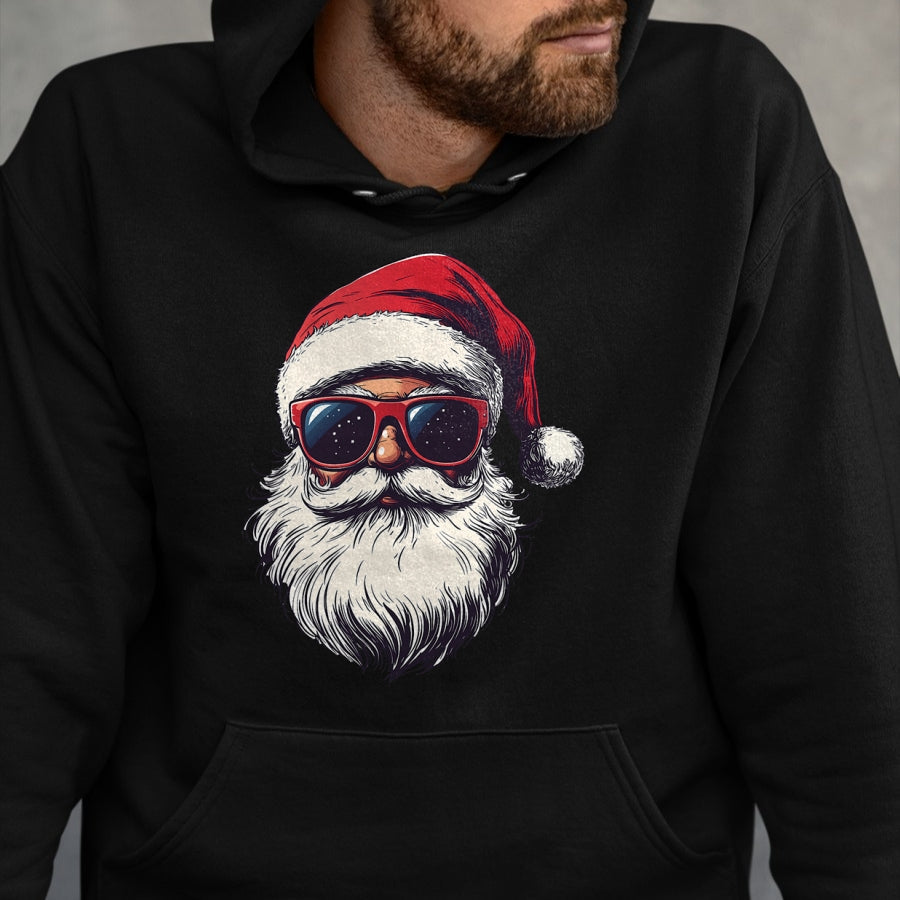 Cool Santa Claus Face Retro Sunglasses Christmas Men Boys T-Shirt - Christmas Unisex T-Shirt/Hoodie/Sweatshirt - HNDS00