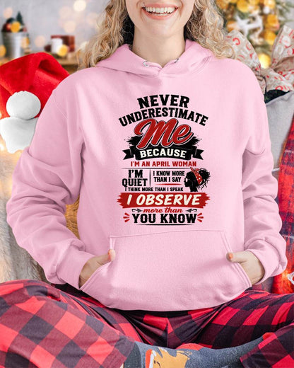 NEVER UNDERESTIMATE ME – T-SHIRT FOR WOMAN – DONN04 (SKU2607-324-04)