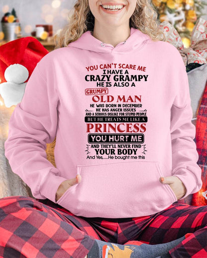 December - You Can’t Scare Me I Have A Crazy Grampy – Gift For Granddaughter From Grampy – DONN12 (SKU2609-24)
