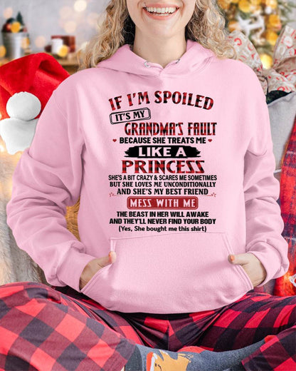 If I’m Spoiled, It’s My Grandma’s Fault – Gift For Grandson And Granddaughter From Grandma – DONN00 (SKU07-92-00)