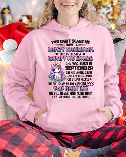 You Can’t Scare Me I Have A Crazy Grandma - Gift For Grandson And Granddaughter From Grandma - DOAN09 (SKU09-106-09)