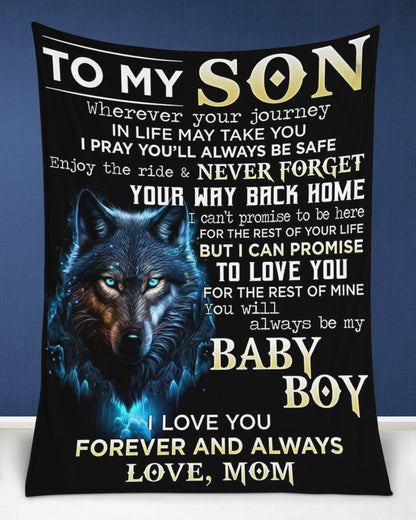 Special Gift For Your Son Blanket - From Mom01