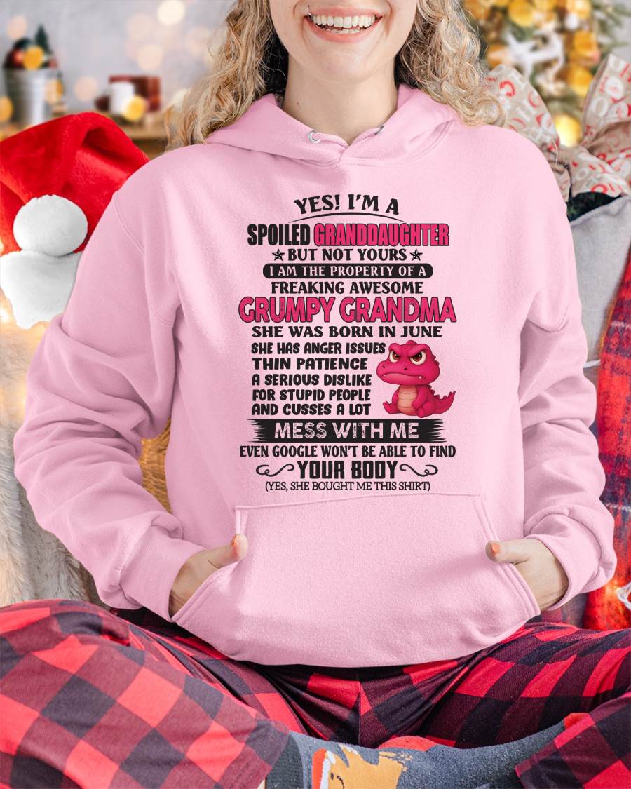 Yes! I'm A Spoiled Granddaughter - Gift For Grandson And Granddaughter From Grandma - DOAN06 (SKU09-96-06)