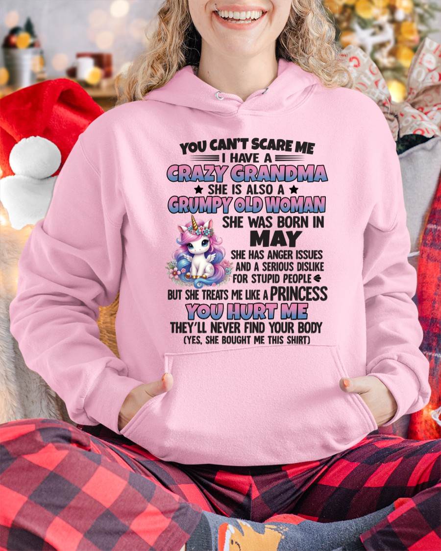 You Can’t Scare Me I Have A Crazy Grandma - Gift For Grandson And Granddaughter From Grandma - DONN05 (SKU09-106-05)