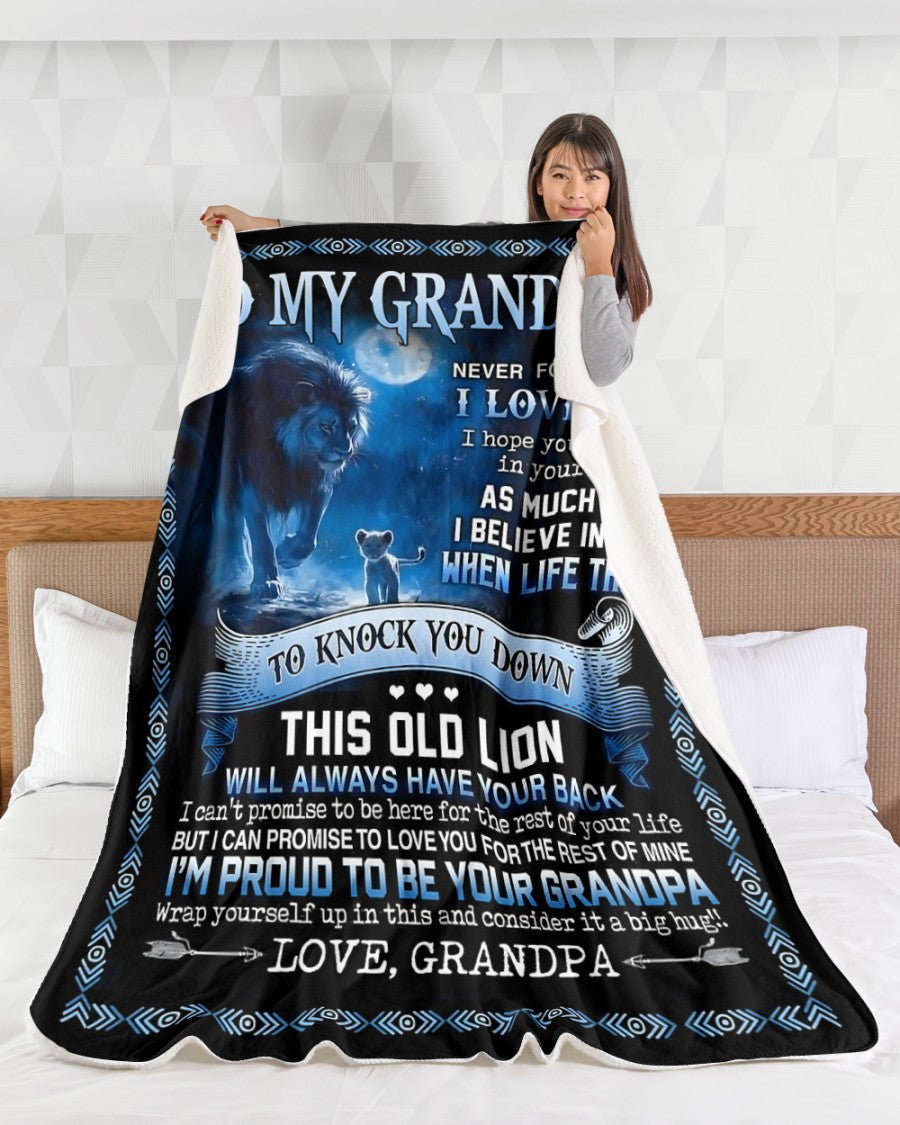 Special Gift For Your Grandson Blanket - From Grandpa (SKUB12-138)