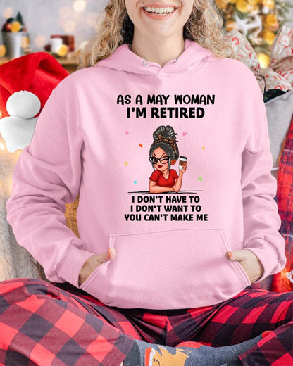 I'M RETIRED – T-SHIRT FOR WOMAN – DONN06 (SKU2606-376-06)