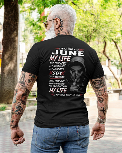 I WAS BORN IN JUNE - T-SHIRT FOR MAN - DONN06 (SKU08-36-06)
