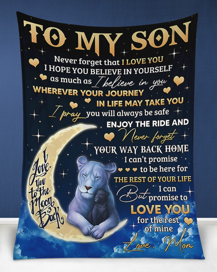 Special Gift For Your Son Blanket - From Mom00