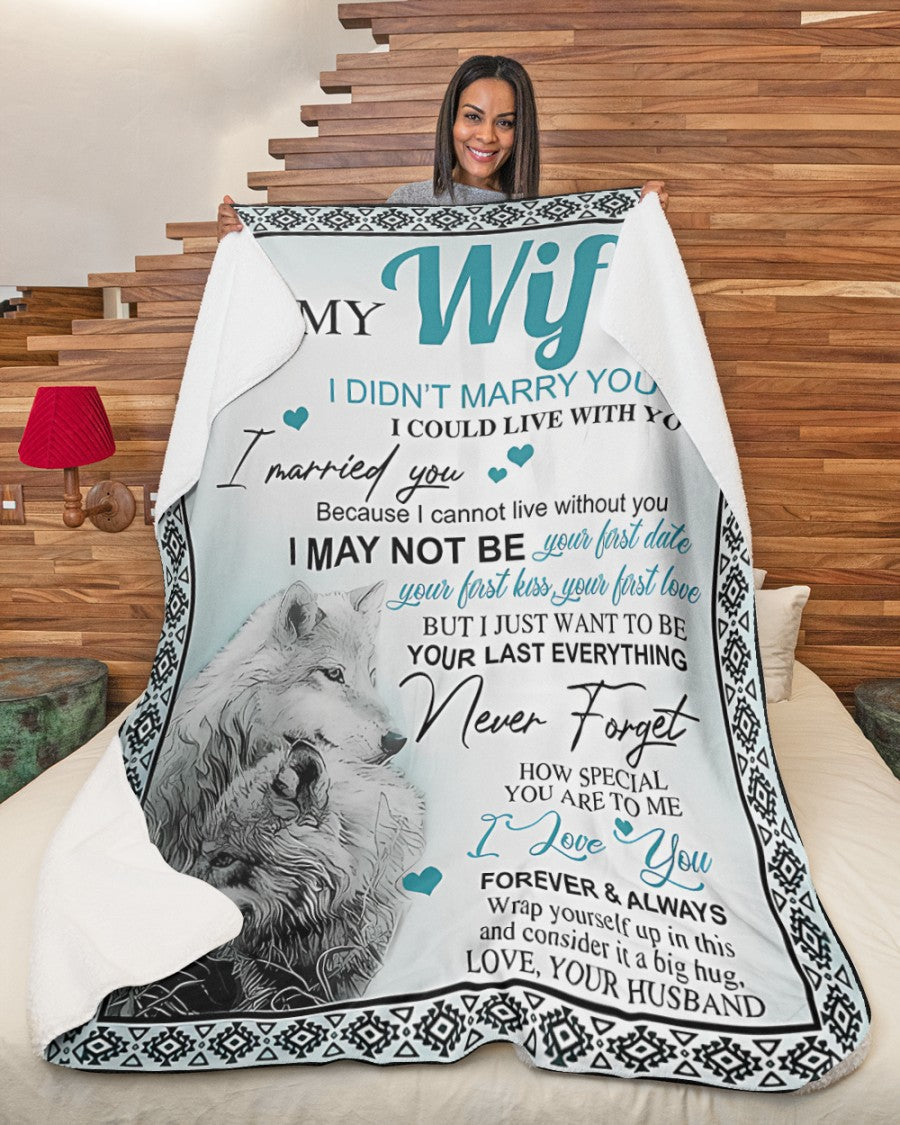 Special Gift For Your Wife Blanket - From Husband (SKU-CHAU-B15) FULL