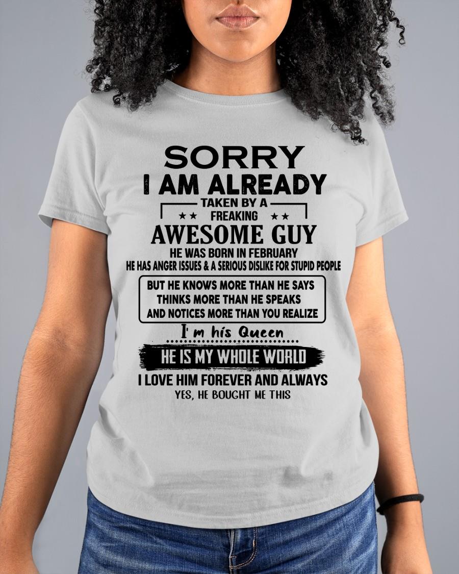 February - Awesome Boyfriend Born In February- Special gift for your Girlfriend - From Husband DONN02 (SKUT08-11-02)