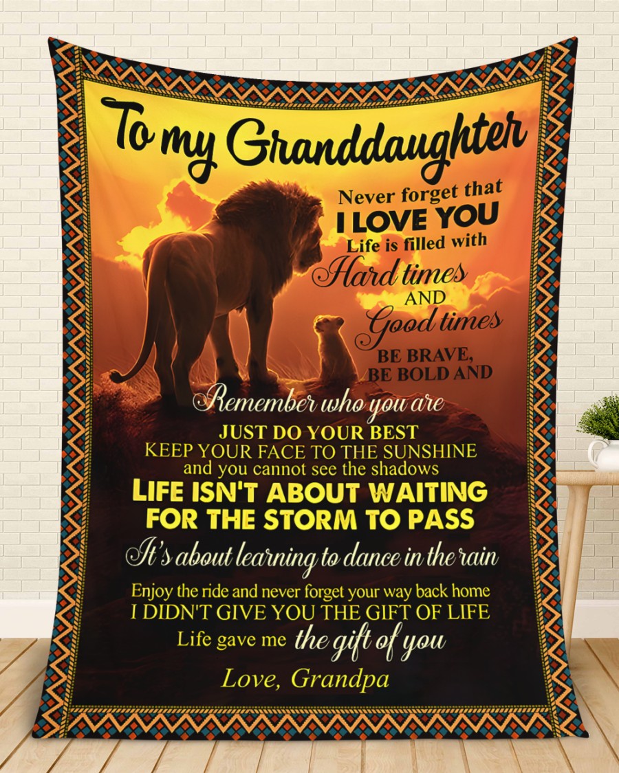 Special Gift For Your Granddaughter Blanket - From Grandpa (SKUB11-99)