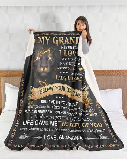 Special Gift For Your Grandson Blanket - From Grandma (SKUB09-43)