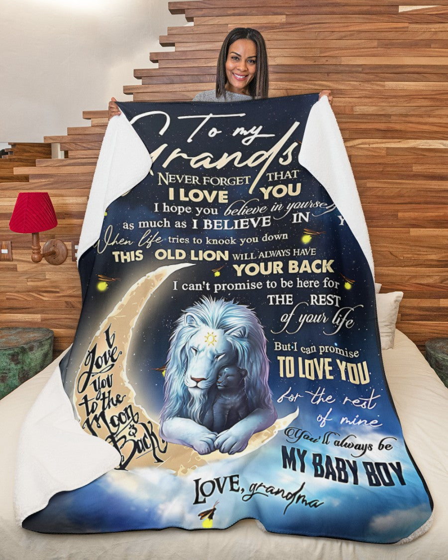 Special Gift For Your Grandson Blanket - From Grandma (SKU-CHAU-B19) FULL