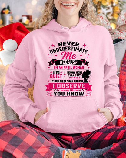 NEVER UNDERESTIMATE ME – T-SHIRT FOR WOMAN – DONN04 (SKU2607-308-04)