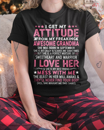 I GET MY ATTITUDE FROM MY GRANDMA SEPTEMBER EDITION – FROM GRANDMA TO GRANDDAUGHTER NTTD09 (SKU07-163-09)