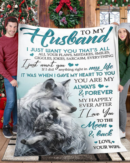 Special Gift For Your Husband Blanket - From Wife (SKU-CHAU-B21) FULL