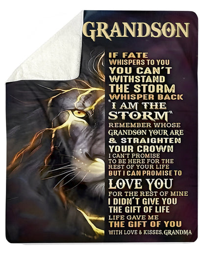Special Gift For Your Grandson Blanket - From Grandma (SKUB12-308)