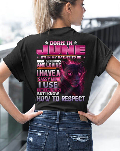 Born In June – T-Shirt For Woman – DONN06 (SKU09-24-06)