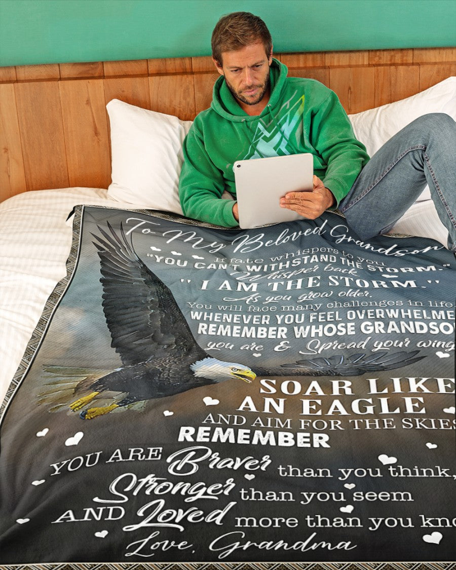 Special Gift For Your Grandson Blanket - From Grandma (SKUB12-83)