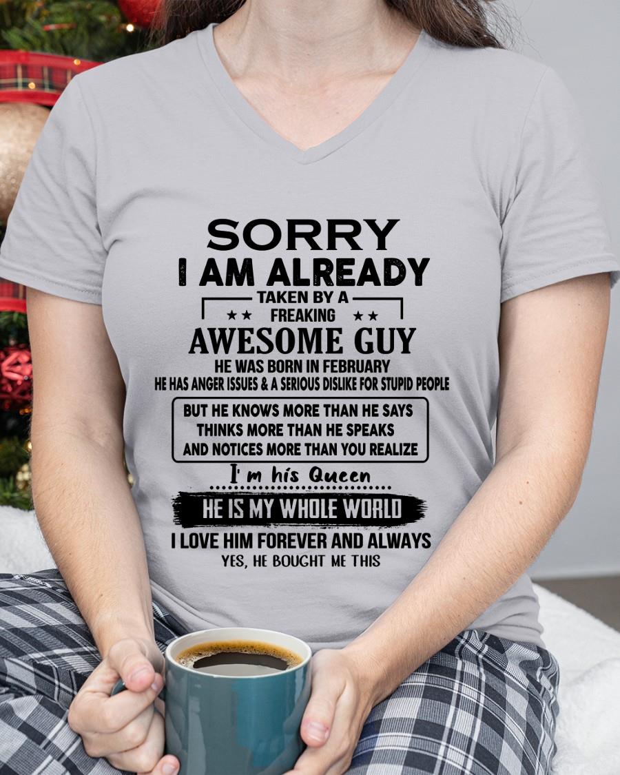 February - Awesome Boyfriend Born In February- Special gift for your Girlfriend - From Husband DONN02 (SKUT08-11-02)