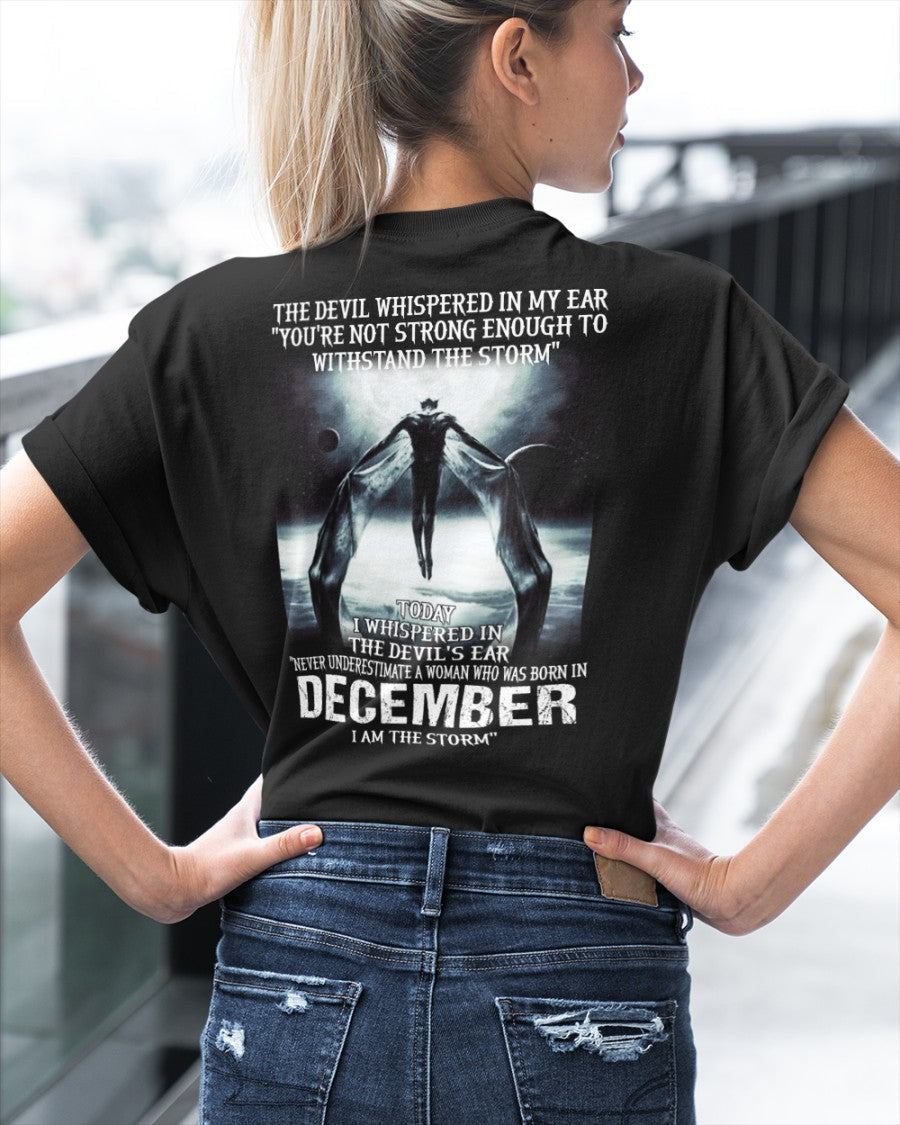 December - The Devil Whispered In My Ear - T-Shirt For Woman - DONN12 (SKU-CHAUU-12)