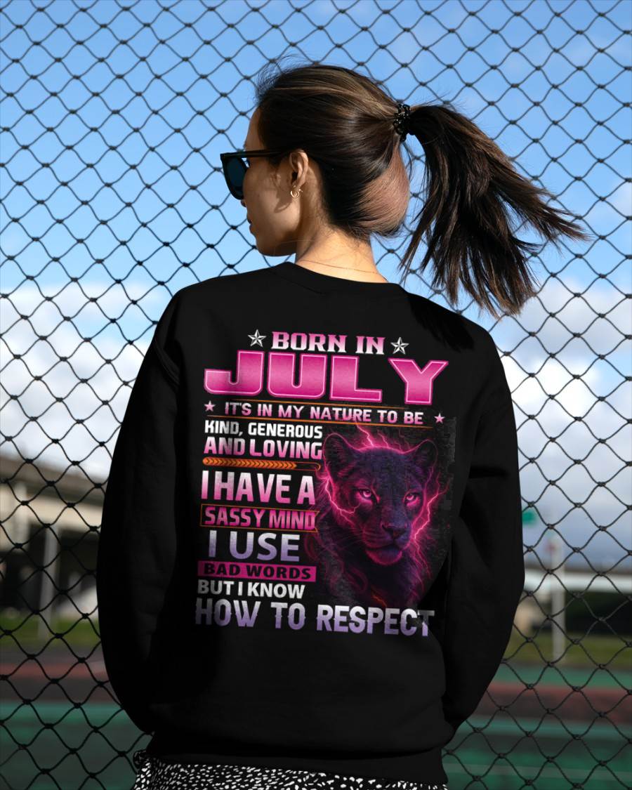 Born In July – T-Shirt For Woman – DONN07 (SKU09-24-07)