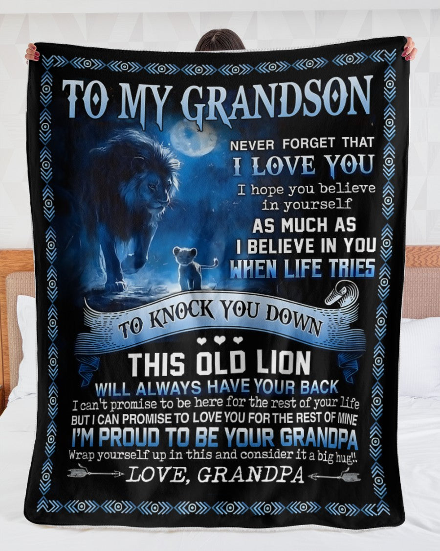 Special Gift For Your Grandson Blanket - From Grandpa (SKUB12-138)
